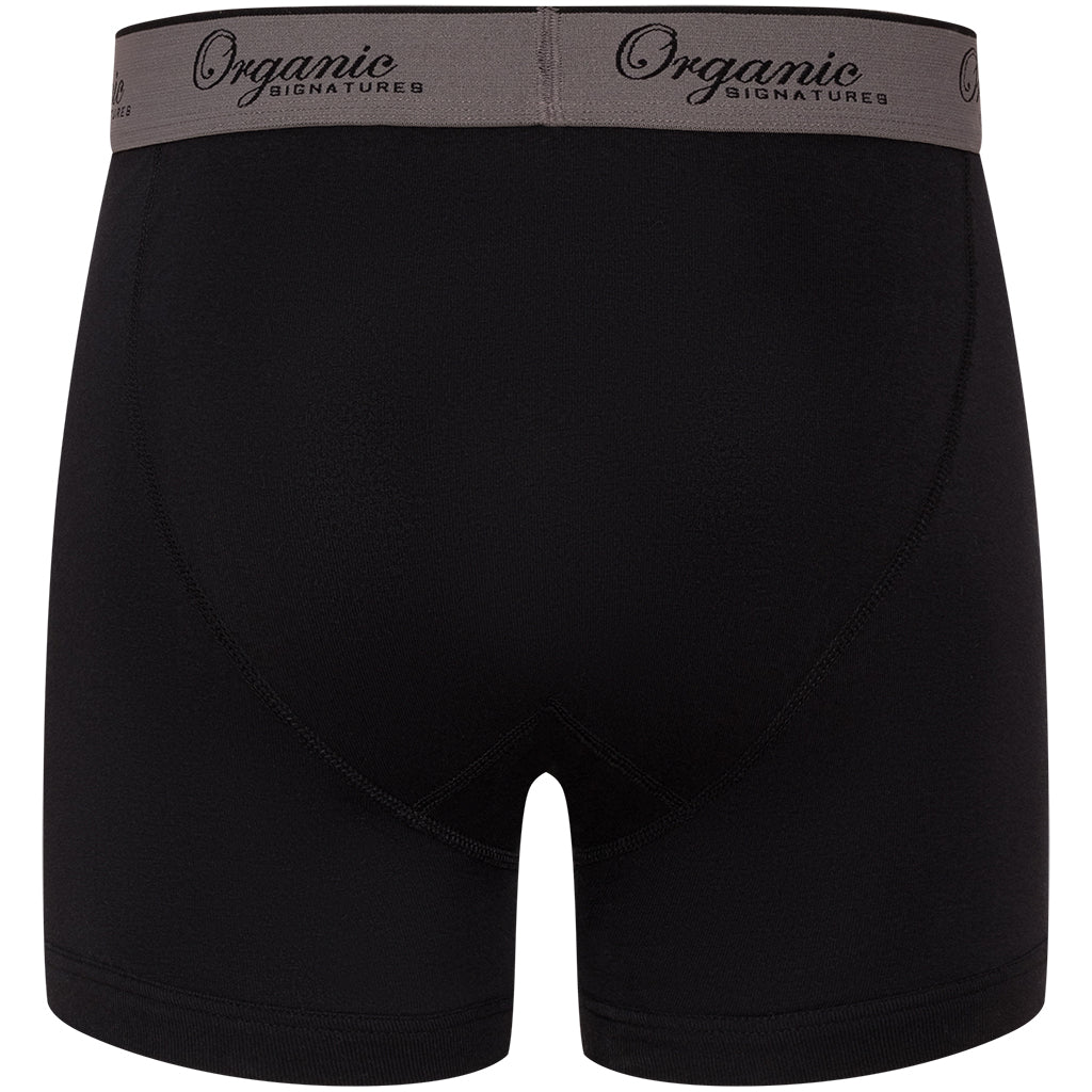 Organic Cotton Plain Jersey Boxers in Black