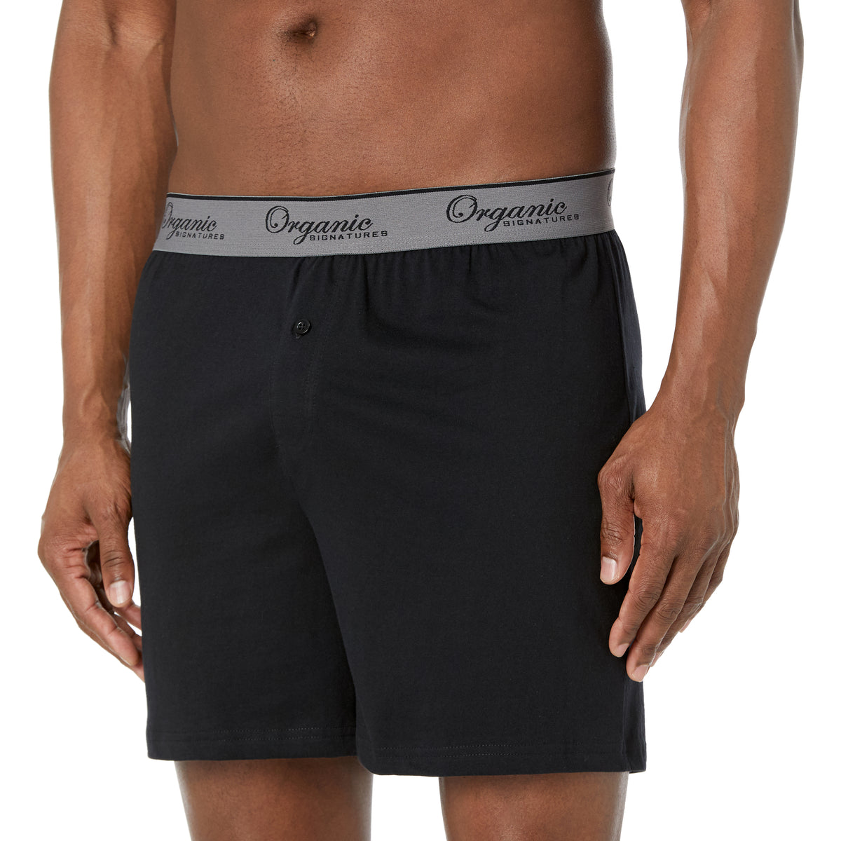 Men's Organic Cotton Boxers Triple Pack in Black/black Optic