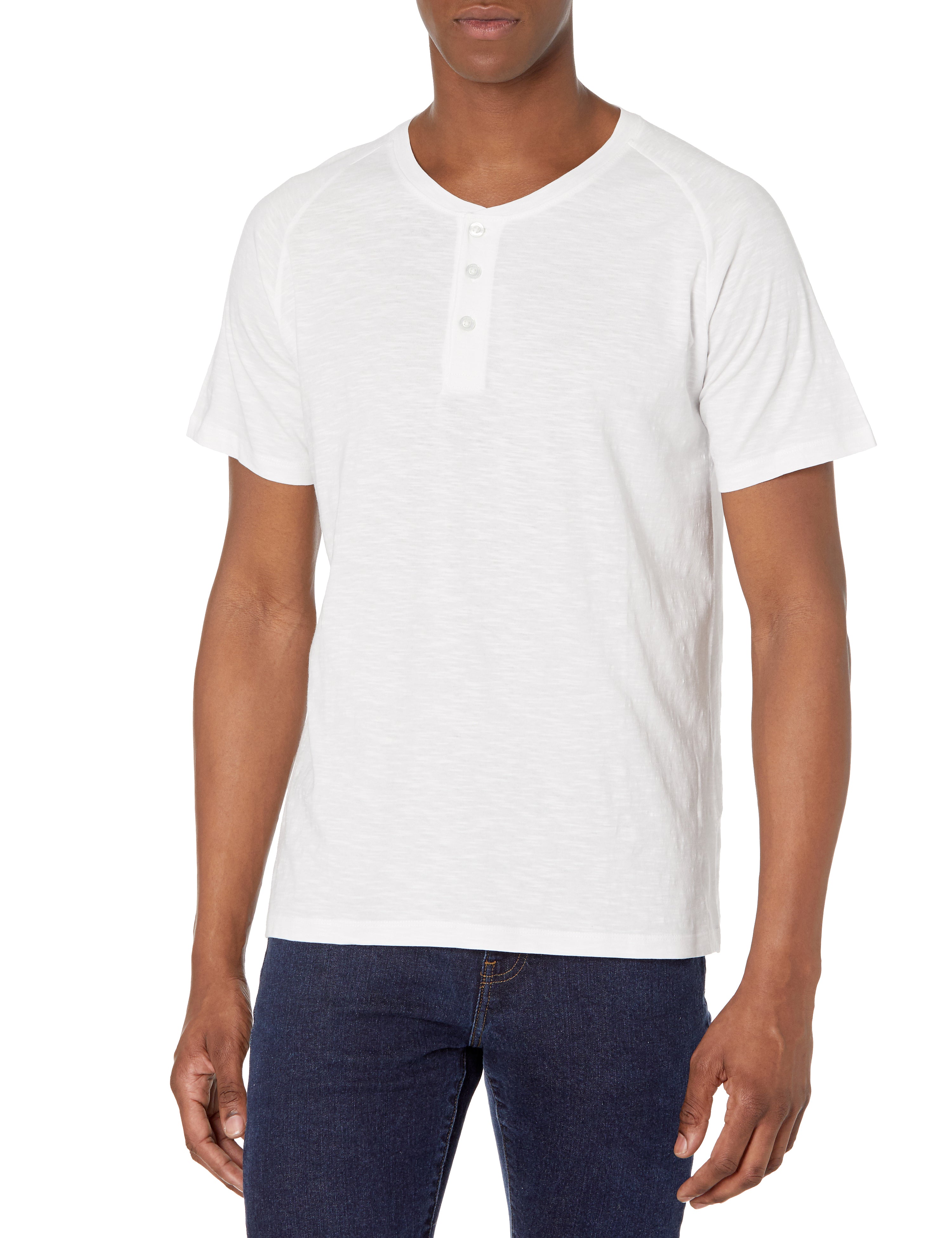 Tシャツ・カットソー COVERNAT Slub henley neck t-shirt ivory 34 Heritage Men's Slub Henley T-Shirt in Ivory