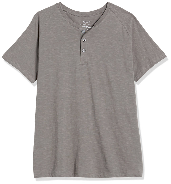 Grey Slub Henley – Organic Signatures Grey Slub Henley – Organic Signatures