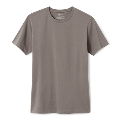 Grey Organic Signatures T-Shirt For Men, Crew Neck, Short Sleeve